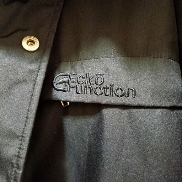 Vintage ECKO UNLTD Function Shelter Jacket Men’s XL Black Stowaway Hood Utility - Picture 5 of 7